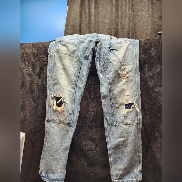 Abercrombie & Fitch Other - Abercrombie And Fitch Men's Distressed Relaxed Taper Blue Jeans